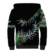 New Zealand Sherpa Hoodie Aotearoa Silver Fern Mixed Papua Shell Green Vibe - Wonder Print Shop