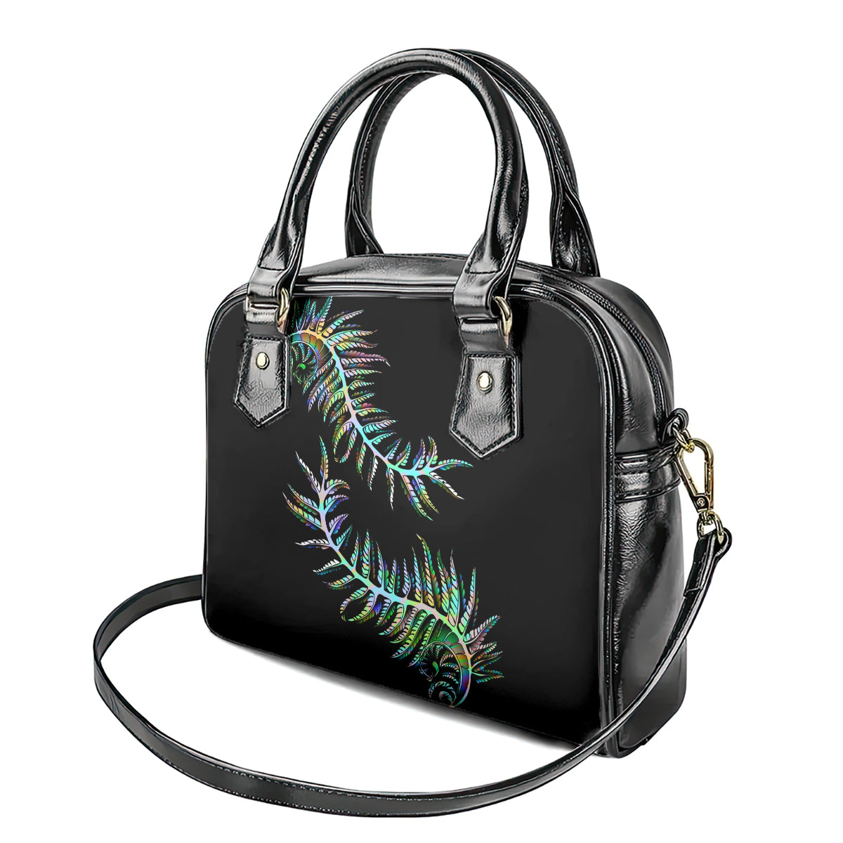 new-zealand-shoulder-handbag-aotearoa-silver-fern-mixed-papua-shell-green-vibe