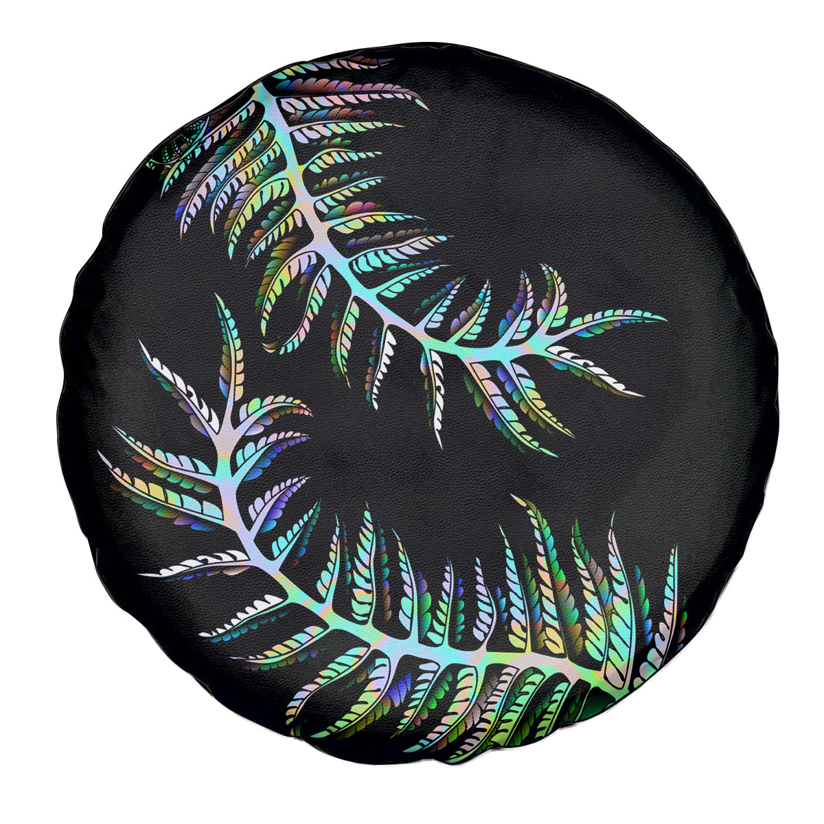 New Zealand Spare Tire Cover Aotearoa Silver Fern Mixed Papua Shell Green Vibe - Wonder Print Shop