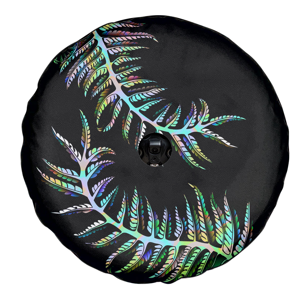 New Zealand Spare Tire Cover Aotearoa Silver Fern Mixed Papua Shell Green Vibe - Wonder Print Shop