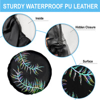 New Zealand Spare Tire Cover Aotearoa Silver Fern Mixed Papua Shell Green Vibe - Wonder Print Shop