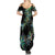 New Zealand Summer Maxi Dress Aotearoa Silver Fern Mixed Papua Shell Green Vibe - Wonder Print Shop