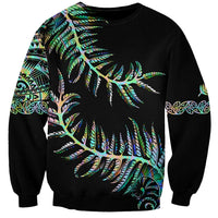 New Zealand Sweatshirt Aotearoa Silver Fern Mixed Papua Shell Green Vibe - Wonder Print Shop
