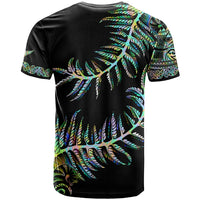 New Zealand T Shirt Aotearoa Silver Fern Mixed Papua Shell Green Vibe - Wonder Print Shop