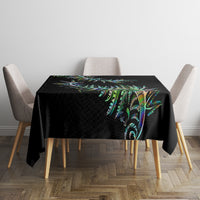 New Zealand Tablecloth Aotearoa Silver Fern Mixed Papua Shell Green Vibe - Wonder Print Shop