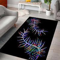 New Zealand Area Rug Aotearoa Silver Fern Mixed Papua Shell Purple Vibe LT9 - Wonder Print Shop