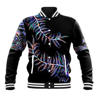 New Zealand Baseball Jacket Aotearoa Silver Fern Mixed Papua Shell Purple Vibe LT9 - Wonder Print Shop