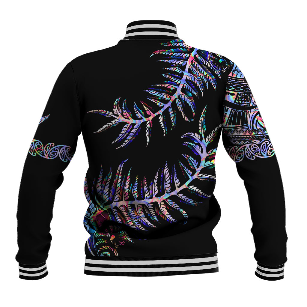 New Zealand Baseball Jacket Aotearoa Silver Fern Mixed Papua Shell Purple Vibe LT9 - Wonder Print Shop