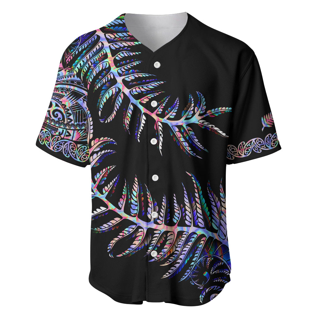 New Zealand Baseball Jersey Aotearoa Silver Fern Mixed Papua Shell Purple Vibe LT9 - Wonder Print Shop