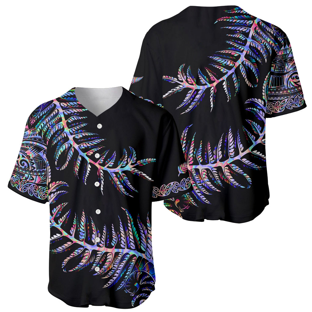New Zealand Baseball Jersey Aotearoa Silver Fern Mixed Papua Shell Purple Vibe LT9 - Wonder Print Shop