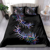 New Zealand Bedding Set Aotearoa Silver Fern Mixed Papua Shell Purple Vibe LT9 - Wonder Print Shop