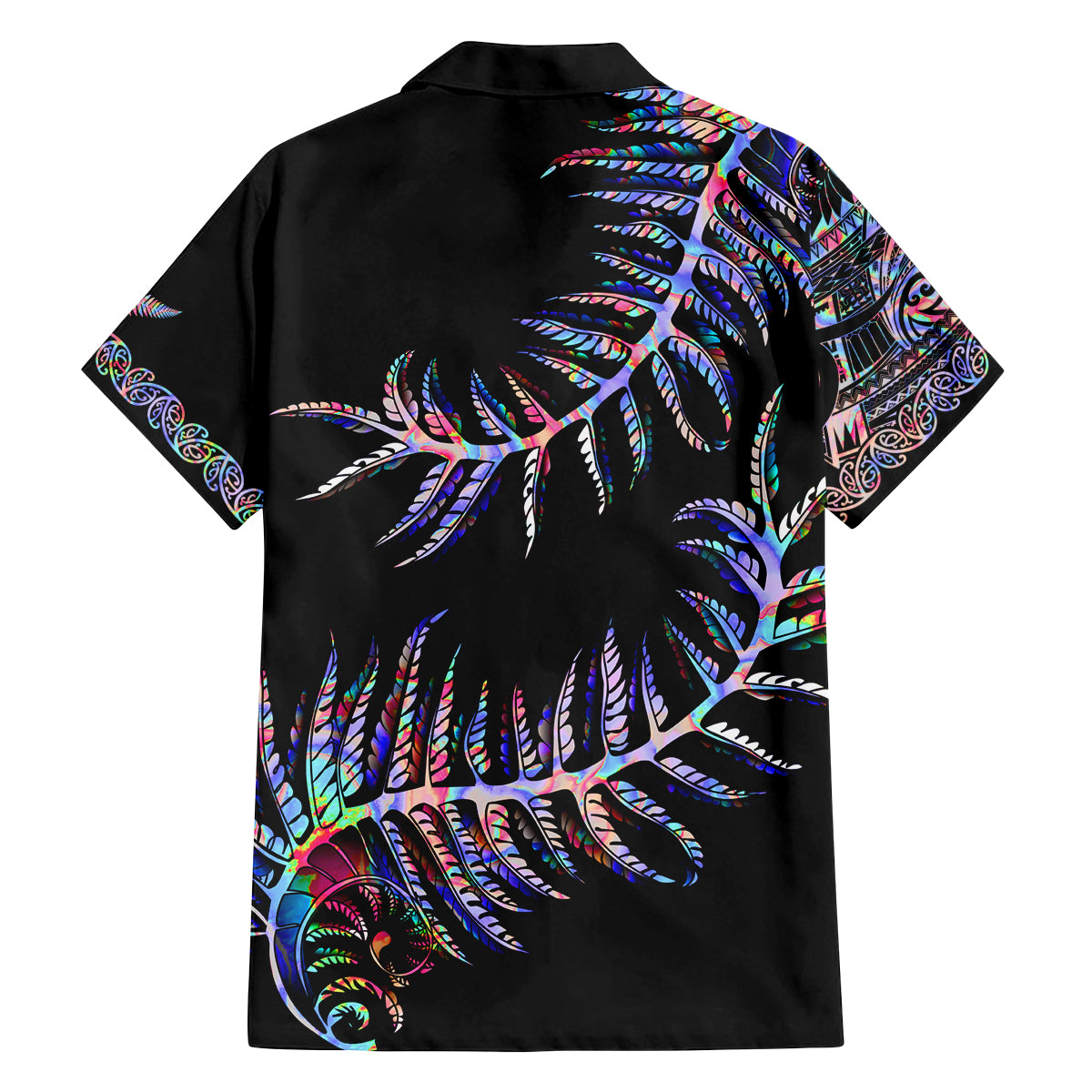 New Zealand Family Matching Off Shoulder Short Dress and Hawaiian Shirt Aotearoa Silver Fern Mixed Papua Shell Purple Vibe LT9 - Wonder Print Shop