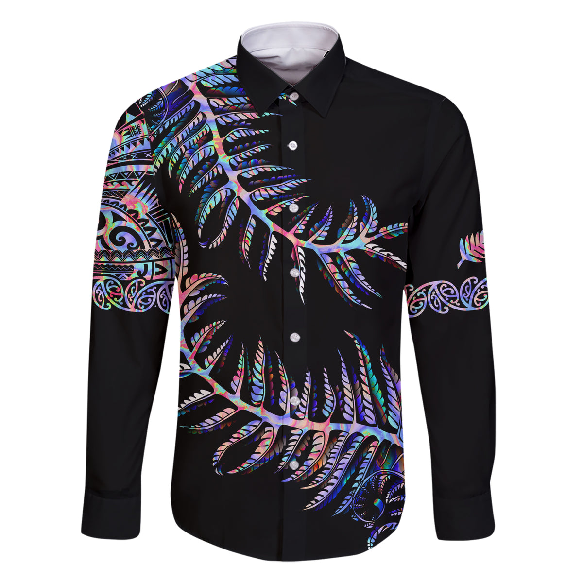 New Zealand Family Matching Short Sleeve Bodycon Dress and Hawaiian Shirt Aotearoa Silver Fern Mixed Papua Shell Purple Vibe - Wonder Print Shop