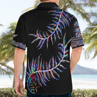 New Zealand Hawaiian Shirt Aotearoa Silver Fern Mixed Papua Shell Purple Vibe - Wonder Print Shop