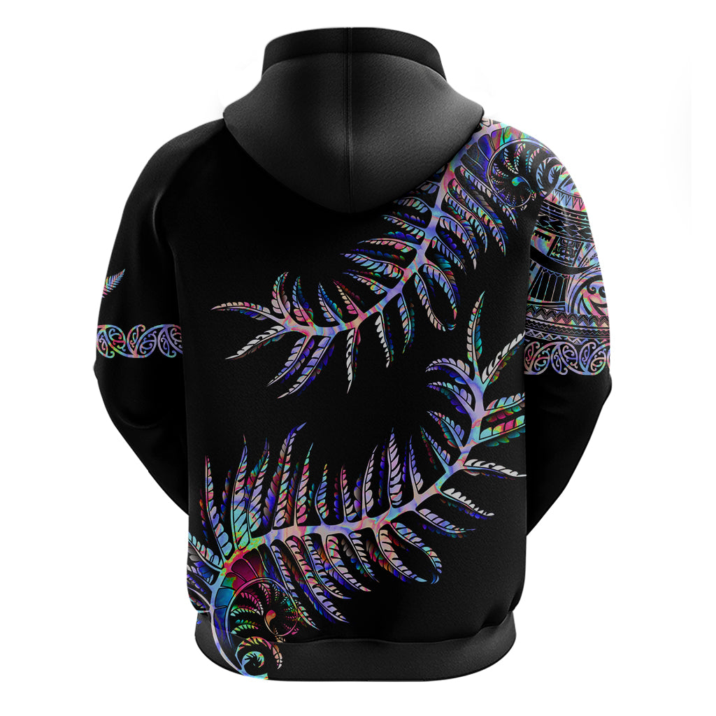 New Zealand Hoodie Aotearoa Silver Fern Mixed Papua Shell Purple Vibe - Wonder Print Shop