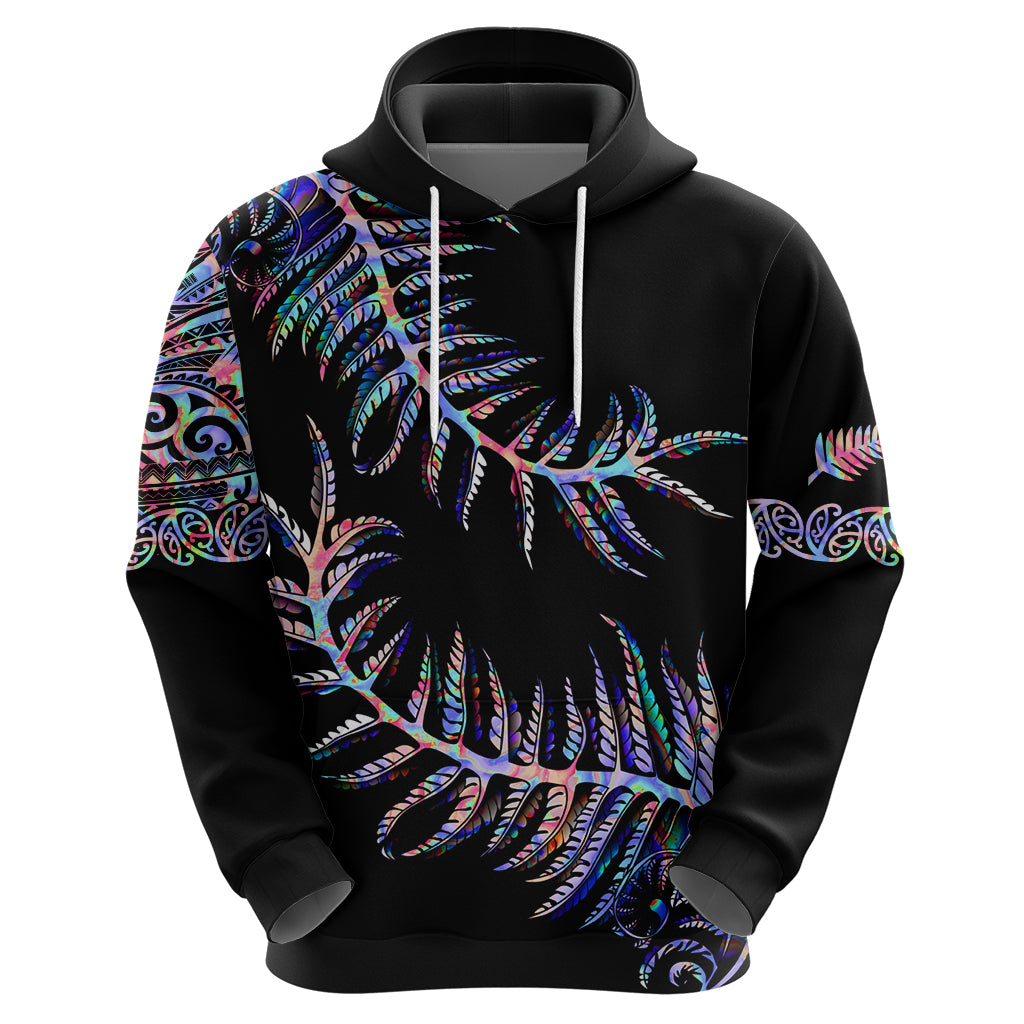 New Zealand Hoodie Aotearoa Silver Fern Mixed Papua Shell Purple Vibe - Wonder Print Shop