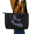 New Zealand Leather Tote Bag Aotearoa Silver Fern Mixed Papua Shell Purple Vibe - Wonder Print Shop