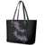 New Zealand Leather Tote Bag Aotearoa Silver Fern Mixed Papua Shell Purple Vibe - Wonder Print Shop