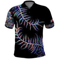 New Zealand Polo Shirt Aotearoa Silver Fern Mixed Papua Shell Purple Vibe - Wonder Print Shop