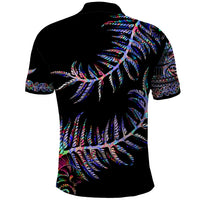 New Zealand Polo Shirt Aotearoa Silver Fern Mixed Papua Shell Purple Vibe - Wonder Print Shop