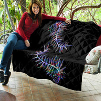 New Zealand Quilt Aotearoa Silver Fern Mixed Papua Shell Purple Vibe - Wonder Print Shop