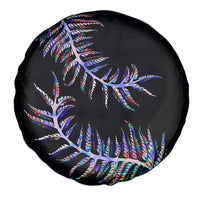 New Zealand Spare Tire Cover Aotearoa Silver Fern Mixed Papua Shell Purple Vibe - Wonder Print Shop