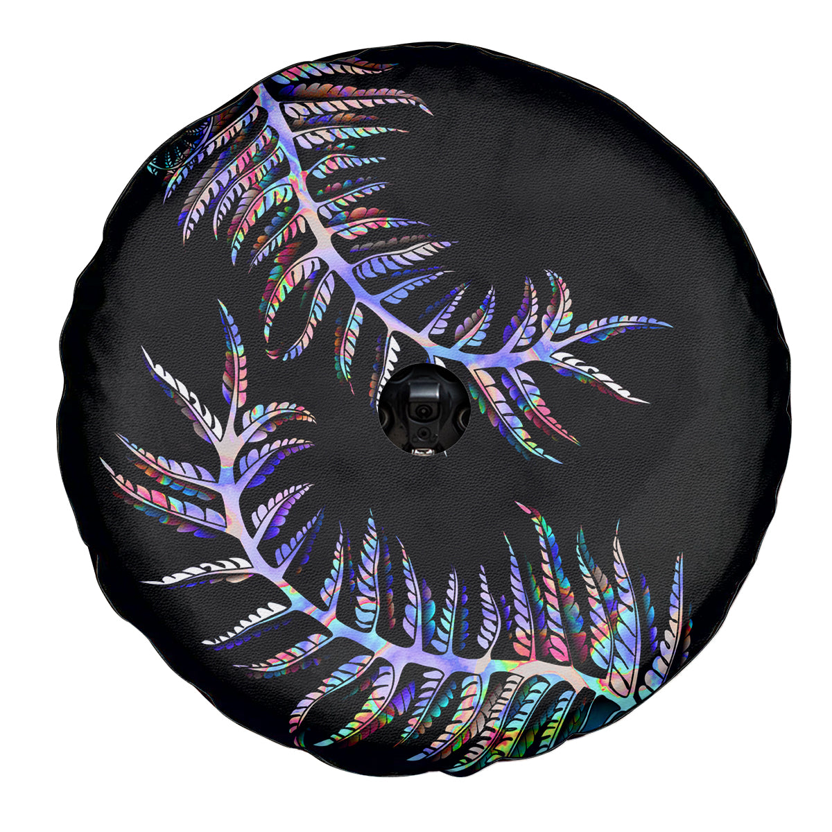 New Zealand Spare Tire Cover Aotearoa Silver Fern Mixed Papua Shell Purple Vibe - Wonder Print Shop