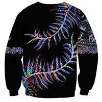 New Zealand Sweatshirt Aotearoa Silver Fern Mixed Papua Shell Purple Vibe - Wonder Print Shop