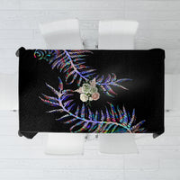 New Zealand Tablecloth Aotearoa Silver Fern Mixed Papua Shell Purple Vibe - Wonder Print Shop