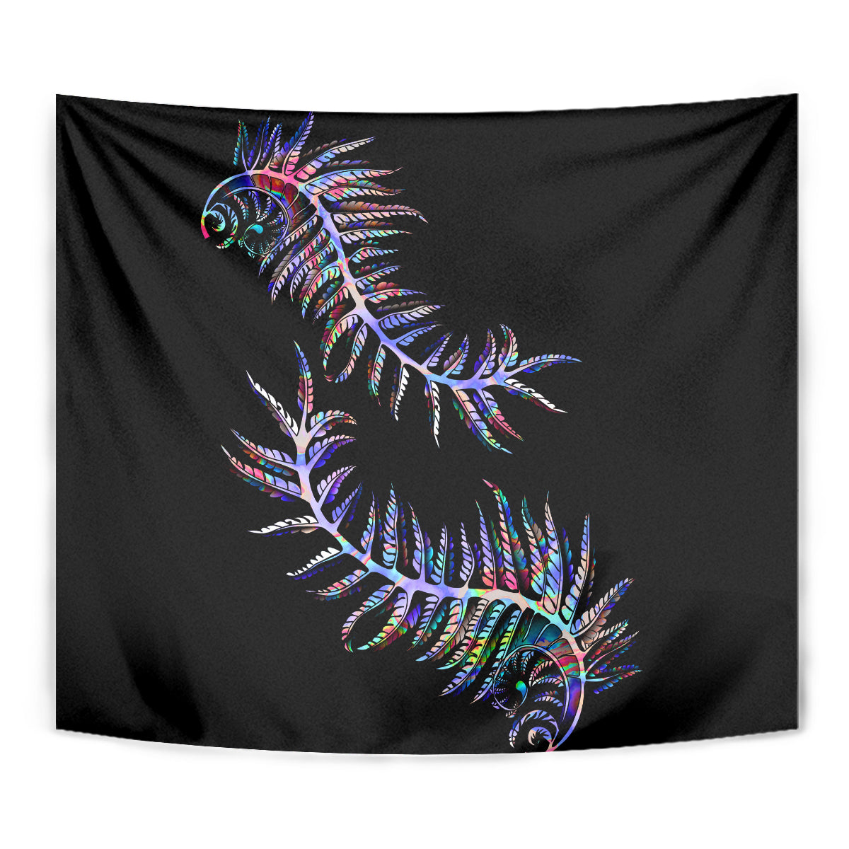 New Zealand Tapestry Aotearoa Silver Fern Mixed Papua Shell Purple Vibe - Wonder Print Shop