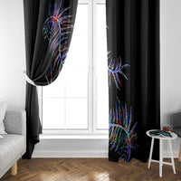 New Zealand Window Curtain Aotearoa Silver Fern Mixed Papua Shell Purple Vibe - Wonder Print Shop