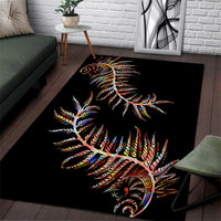 New Zealand Area Rug Aotearoa Silver Fern Mixed Papua Shell Red Vibe LT9 - Wonder Print Shop