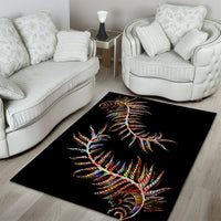 New Zealand Area Rug Aotearoa Silver Fern Mixed Papua Shell Red Vibe LT9 - Wonder Print Shop