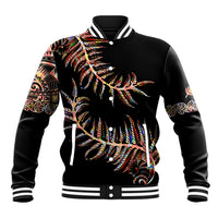 New Zealand Baseball Jacket Aotearoa Silver Fern Mixed Papua Shell Red Vibe LT9 - Wonder Print Shop