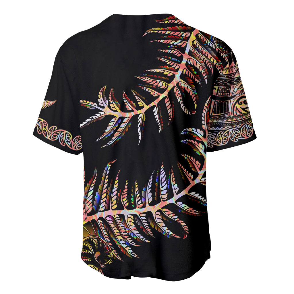 New Zealand Baseball Jersey Aotearoa Silver Fern Mixed Papua Shell Red Vibe LT9 - Wonder Print Shop