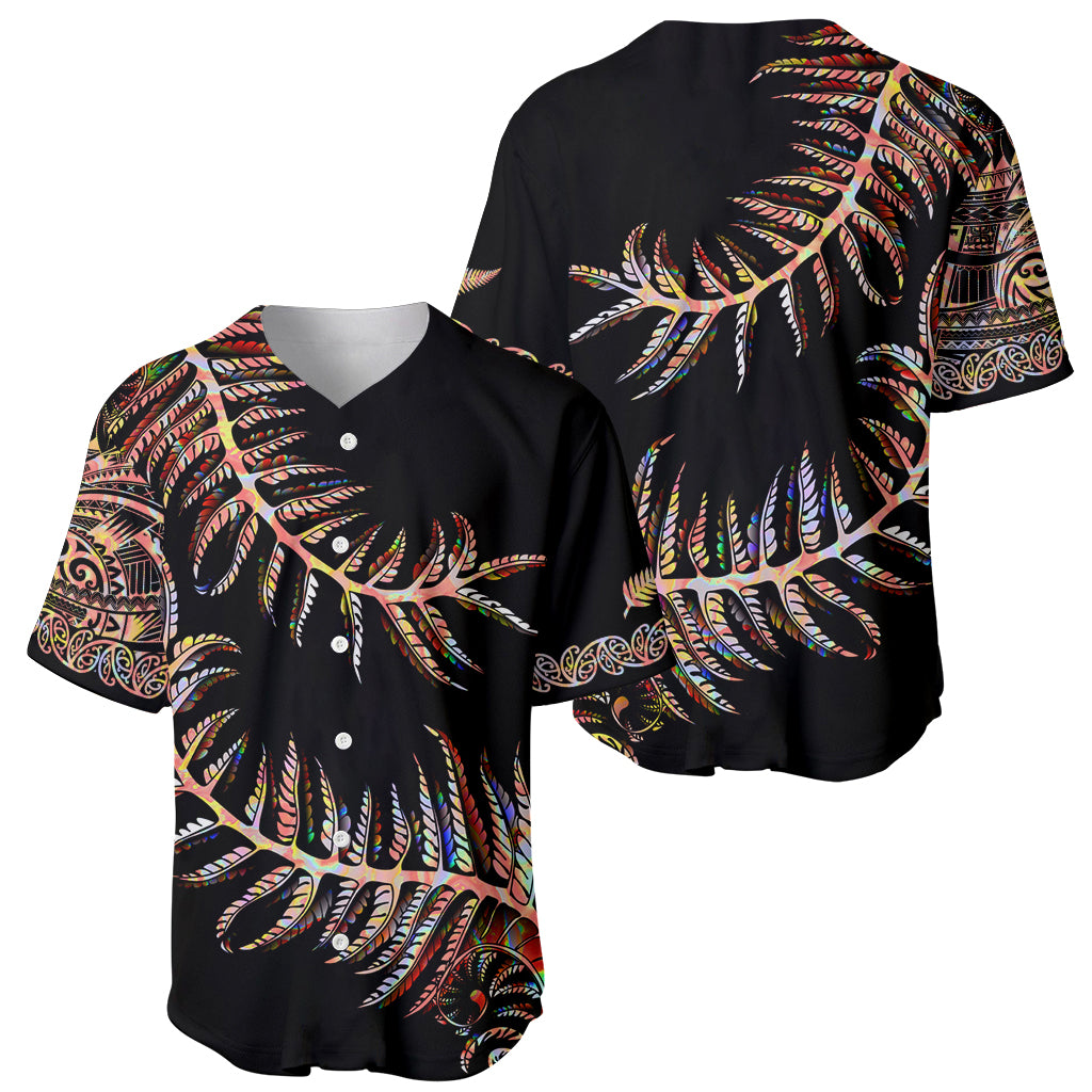 New Zealand Baseball Jersey Aotearoa Silver Fern Mixed Papua Shell Red Vibe LT9 - Wonder Print Shop