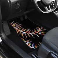 New Zealand Car Mats Aotearoa Silver Fern Mixed Papua Shell Red Vibe LT9 - Wonder Print Shop