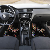 New Zealand Car Mats Aotearoa Silver Fern Mixed Papua Shell Red Vibe LT9 - Wonder Print Shop