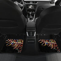 New Zealand Car Mats Aotearoa Silver Fern Mixed Papua Shell Red Vibe LT9 - Wonder Print Shop