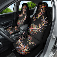 New Zealand Car Seat Cover Aotearoa Silver Fern Mixed Papua Shell Red Vibe LT9 - Wonder Print Shop