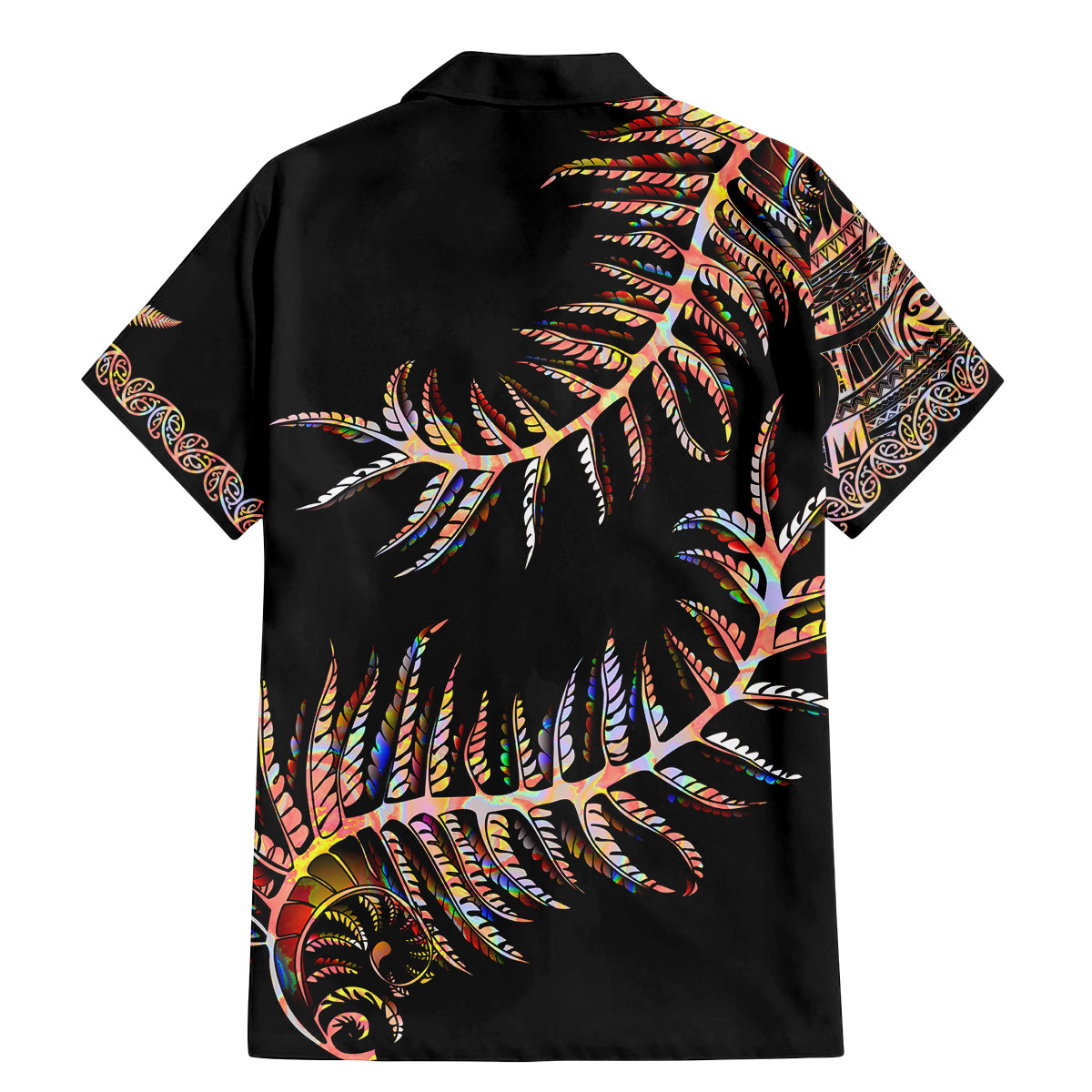 New Zealand Family Matching Mermaid Dress and Hawaiian Shirt Aotearoa Silver Fern Mixed Papua Shell Red Vibe LT9 - Wonder Print Shop