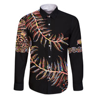 New Zealand Family Matching Mermaid Dress and Hawaiian Shirt Aotearoa Silver Fern Mixed Papua Shell Red Vibe LT9 - Wonder Print Shop