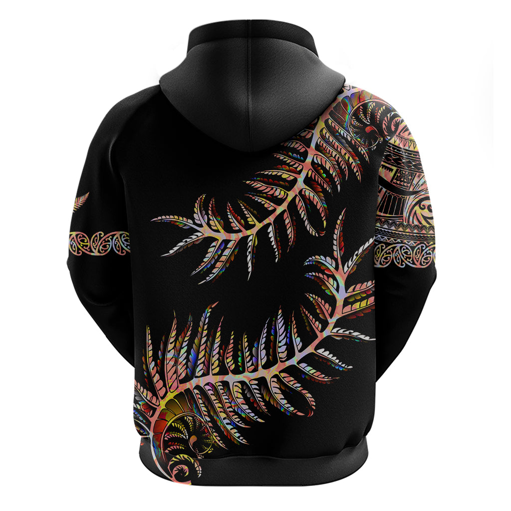 New Zealand Hoodie Aotearoa Silver Fern Mixed Papua Shell Red Vibe - Wonder Print Shop