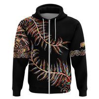 New Zealand Hoodie Aotearoa Silver Fern Mixed Papua Shell Red Vibe - Wonder Print Shop