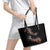 New Zealand Leather Tote Bag Aotearoa Silver Fern Mixed Papua Shell Red Vibe - Wonder Print Shop