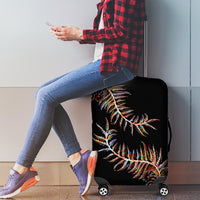 New Zealand Luggage Cover Aotearoa Silver Fern Mixed Papua Shell Red Vibe - Wonder Print Shop