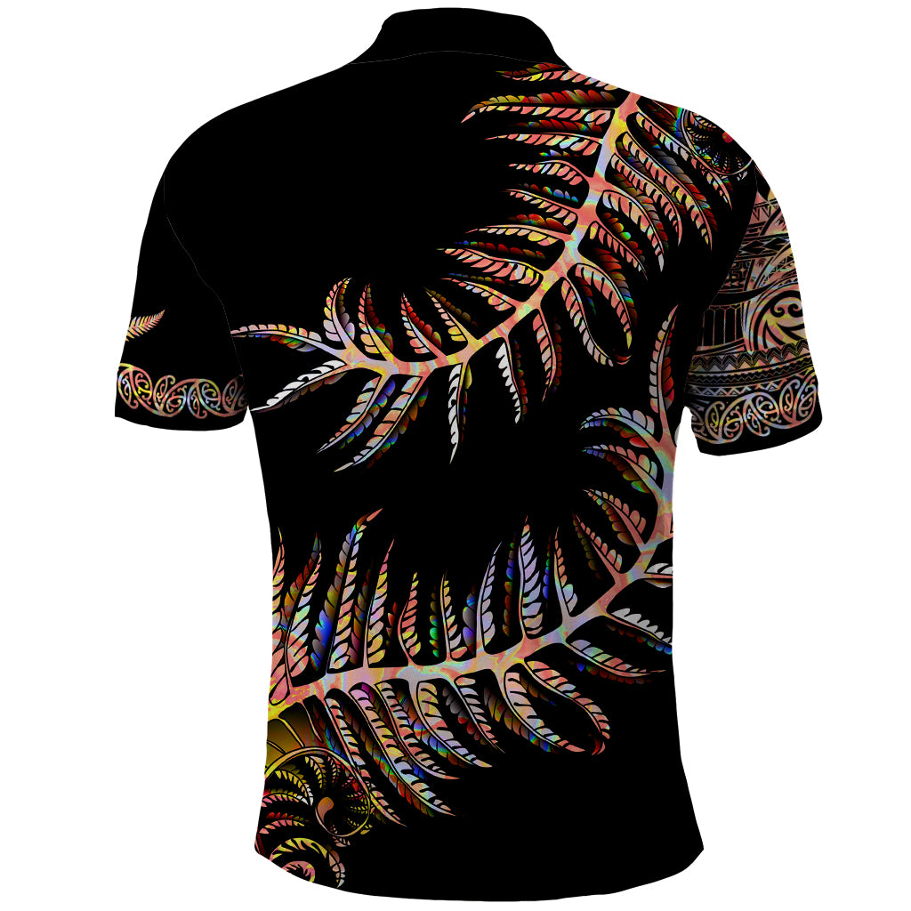 New Zealand Polo Shirt Aotearoa Silver Fern Mixed Papua Shell Red Vibe - Wonder Print Shop