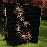 New Zealand Quilt Aotearoa Silver Fern Mixed Papua Shell Red Vibe - Wonder Print Shop