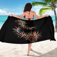 New Zealand Sarong Aotearoa Silver Fern Mixed Papua Shell Red Vibe - Wonder Print Shop
