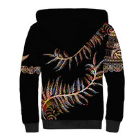 New Zealand Sherpa Hoodie Aotearoa Silver Fern Mixed Papua Shell Red Vibe - Wonder Print Shop